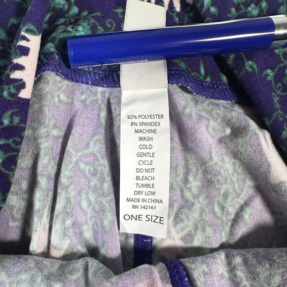 LuLaRoe GOAT DEER COW Purple Pink White Woodlands Green Forest Leggings One Size - Picture 4 of 6